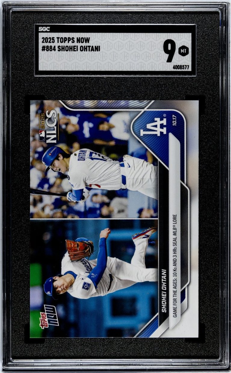 Graded 2025 Topps Now Shohei Ohtani #884 Baseball Card SGC 9 Mint
