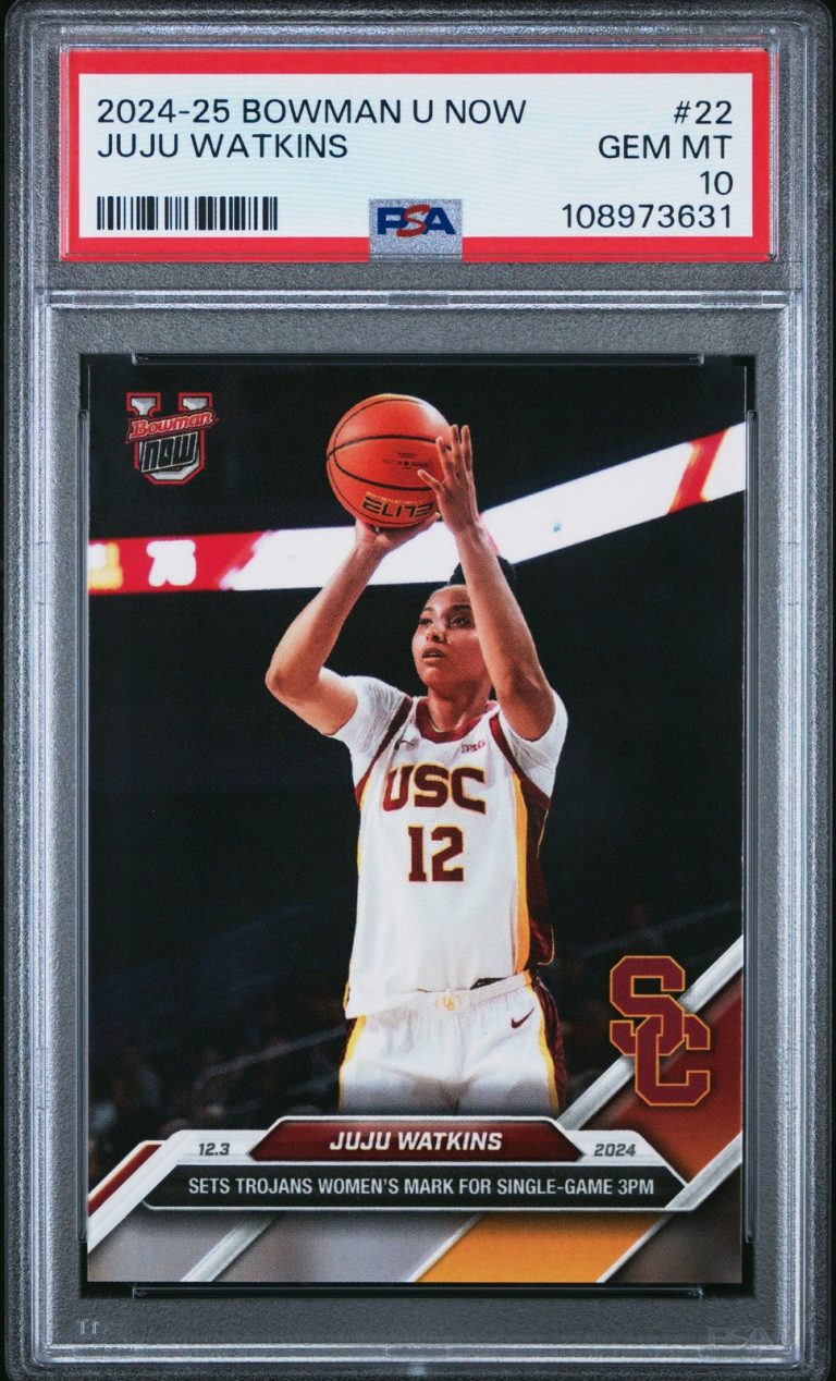 Graded 2024 Topps Bowman U Now JuJu Watkins #22 Rookie RC Card PSA 10
