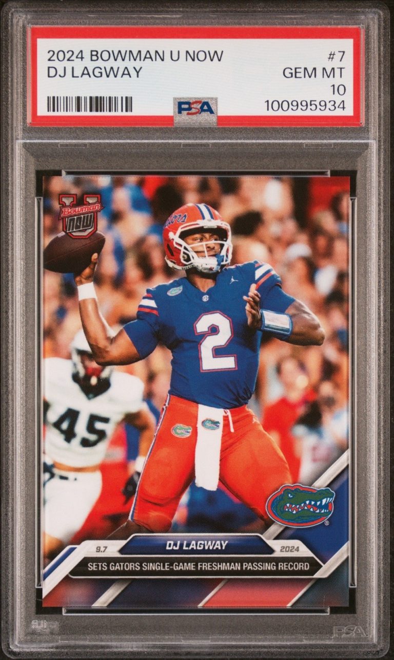 Graded 2024 Topps Bowman U Now DJ Lagway #7 Rookie RC Football Card PSA 10