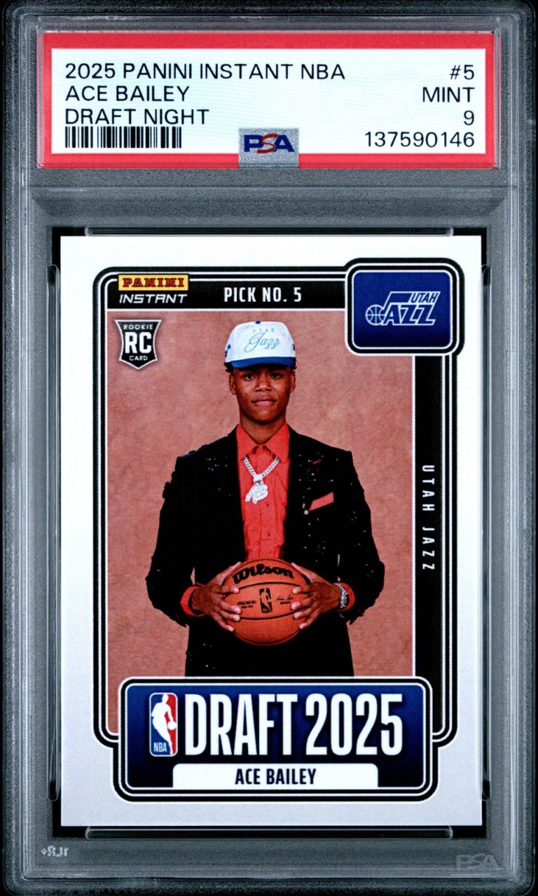 Graded 2025 Panini Instant Ace Bailey #5 Draft Night Rookie RC Card P