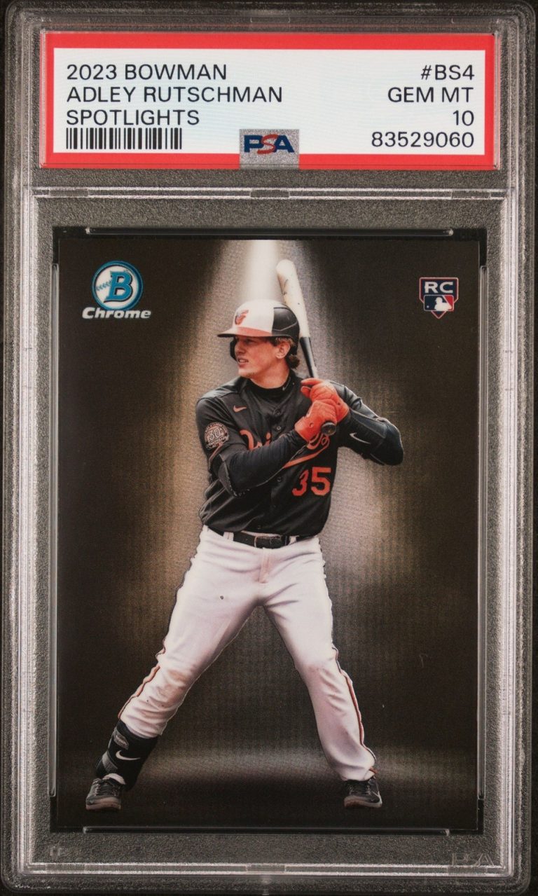 Graded 2023 Topps Bowman Adley Rutschman #BS4 Spotlights RC Card PSA 10