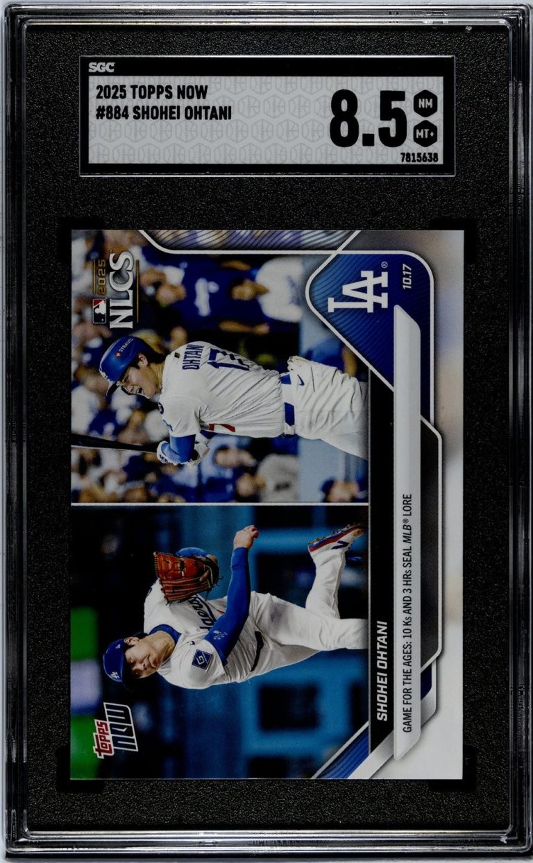 Graded 2025 Topps Now Shohei Ohtani #884 Baseball Card SGC 8.5 Near Mint