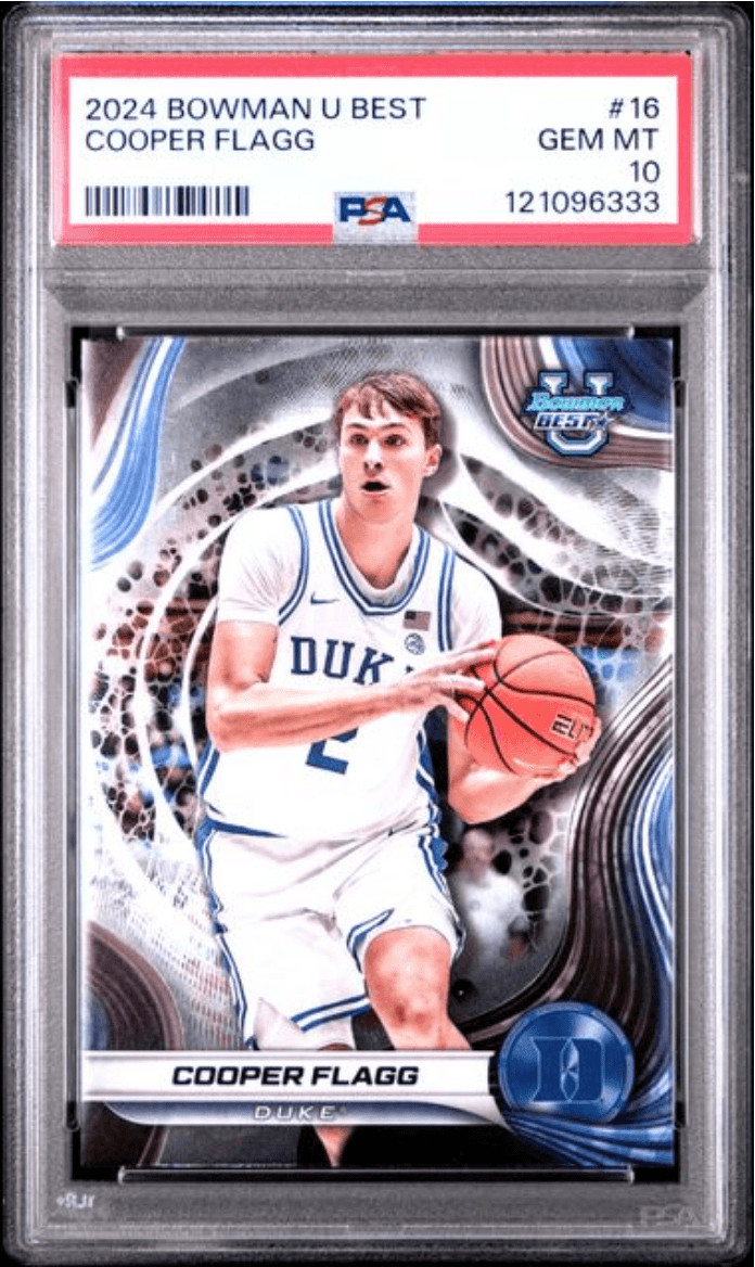 Graded 2024 Topps Bowman U Best Cooper Flagg #16 Rookie Card PSA 10