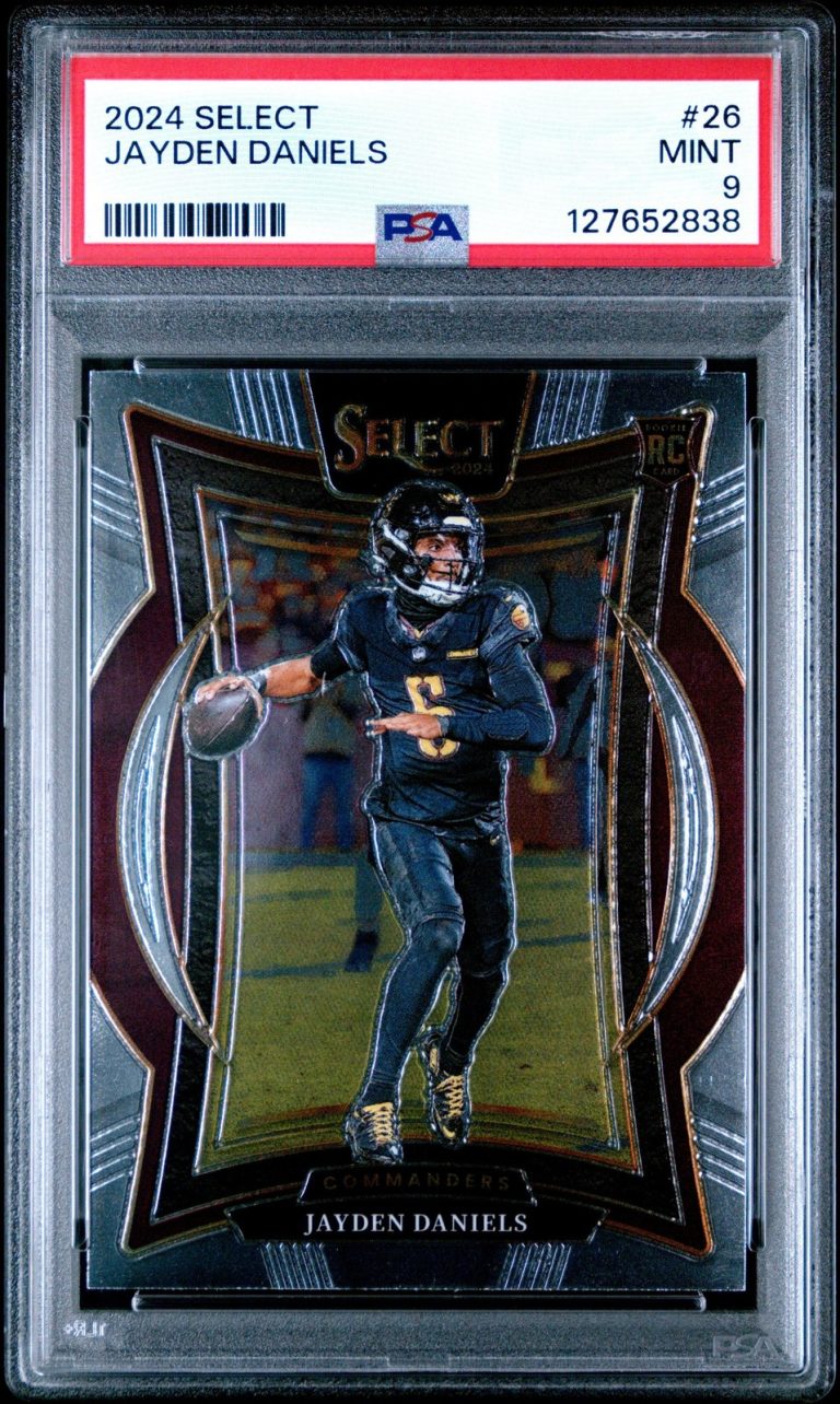 Graded 2024 Panini Select Jayden Daniels #26 Rookie RC Card PSA 9 Mint