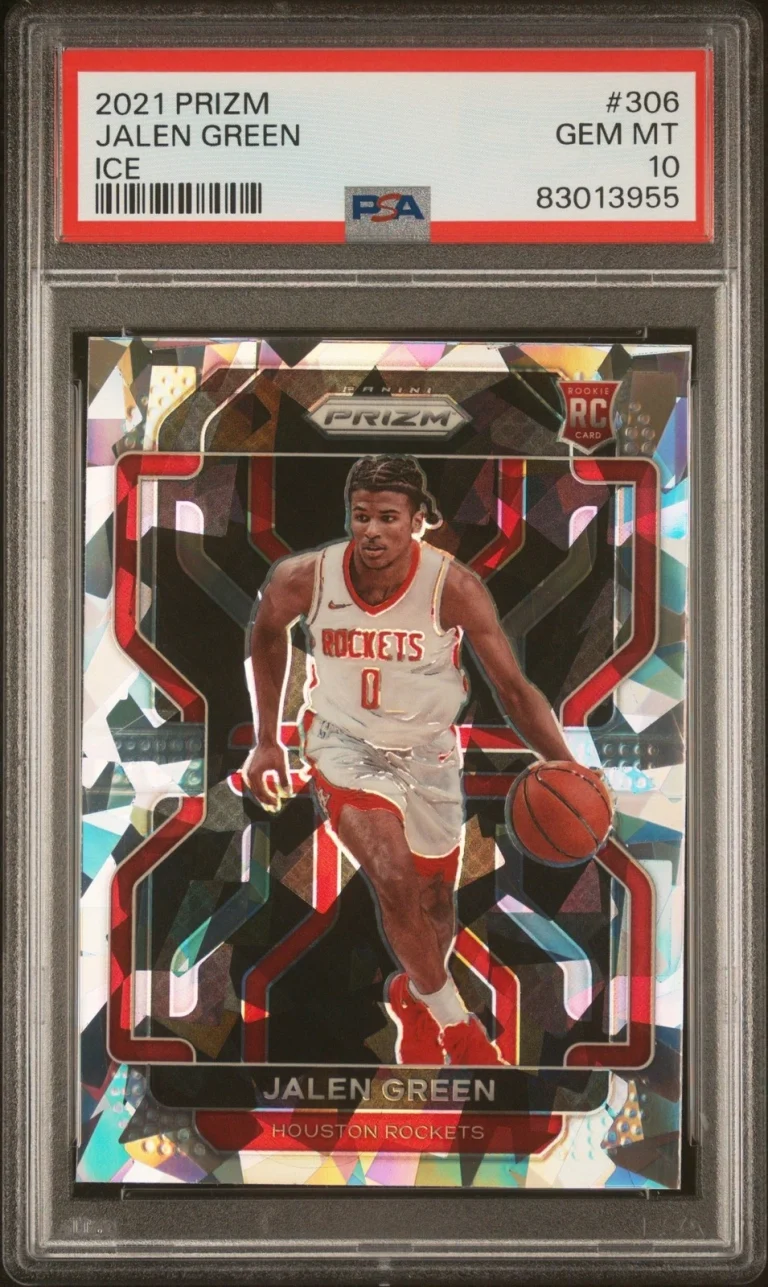 Graded 2021 Panini Prizm Jalen Green #306 Ice Rookie RC Card PSA 10