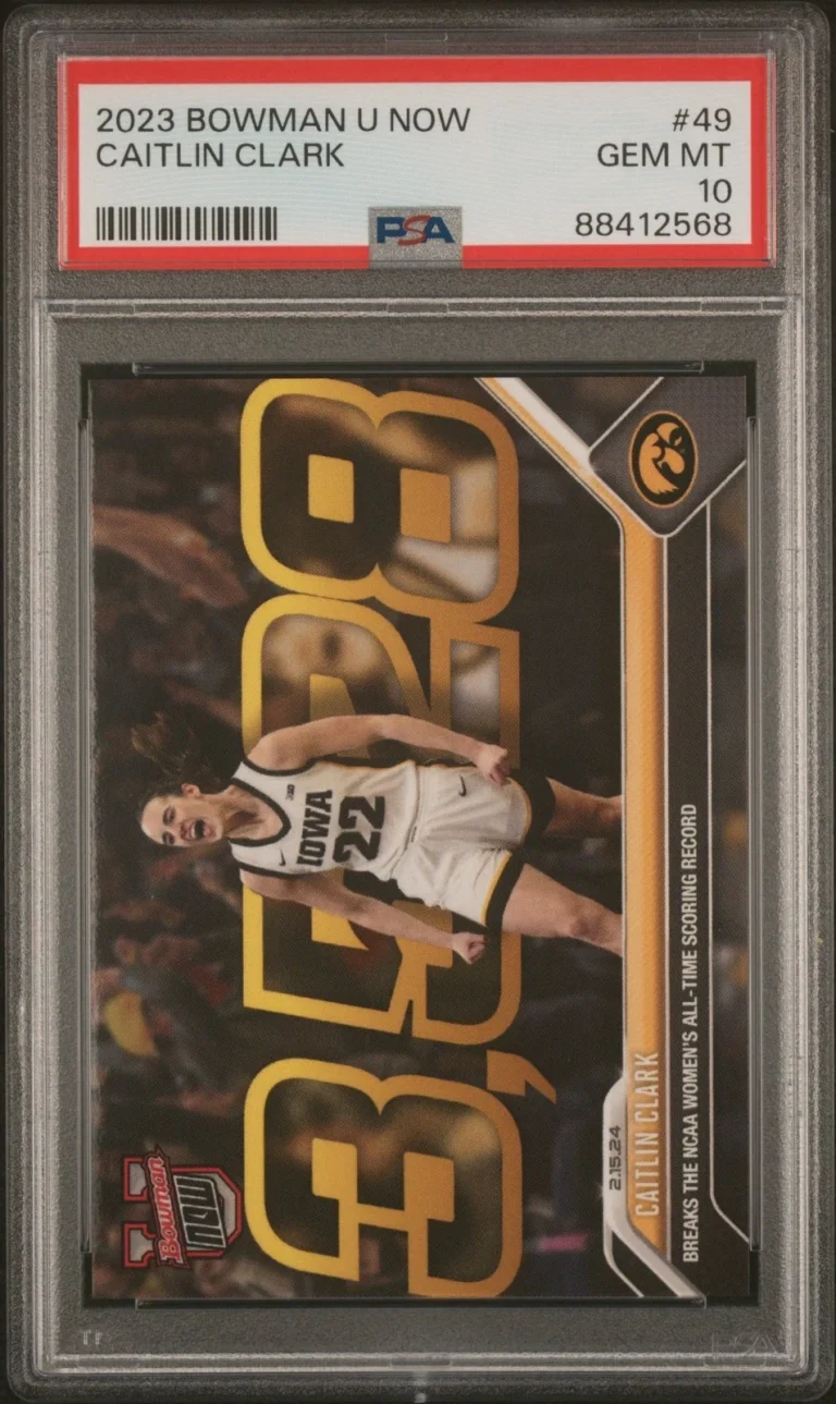 Graded 2023 Topps Bowman U Now Caitlin Clark #49 Rookie Card PSA 10