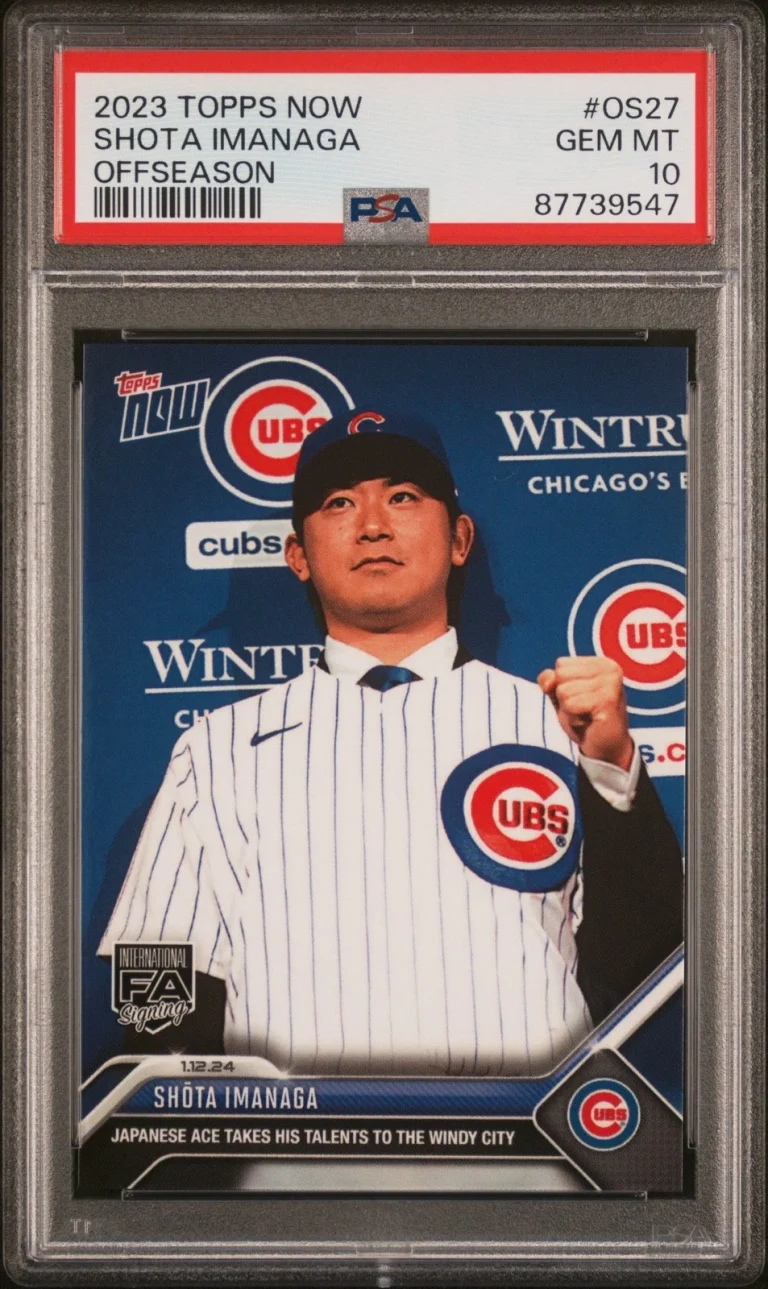 Graded 2023 Topps Now Shota Imanaga #OS27 Offseason Rookie Card PSA 10