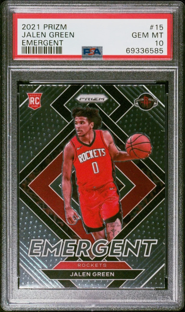 Graded 2021 Panini Prizm Jalen Green #15 Emergent Rookie Card PSA 10