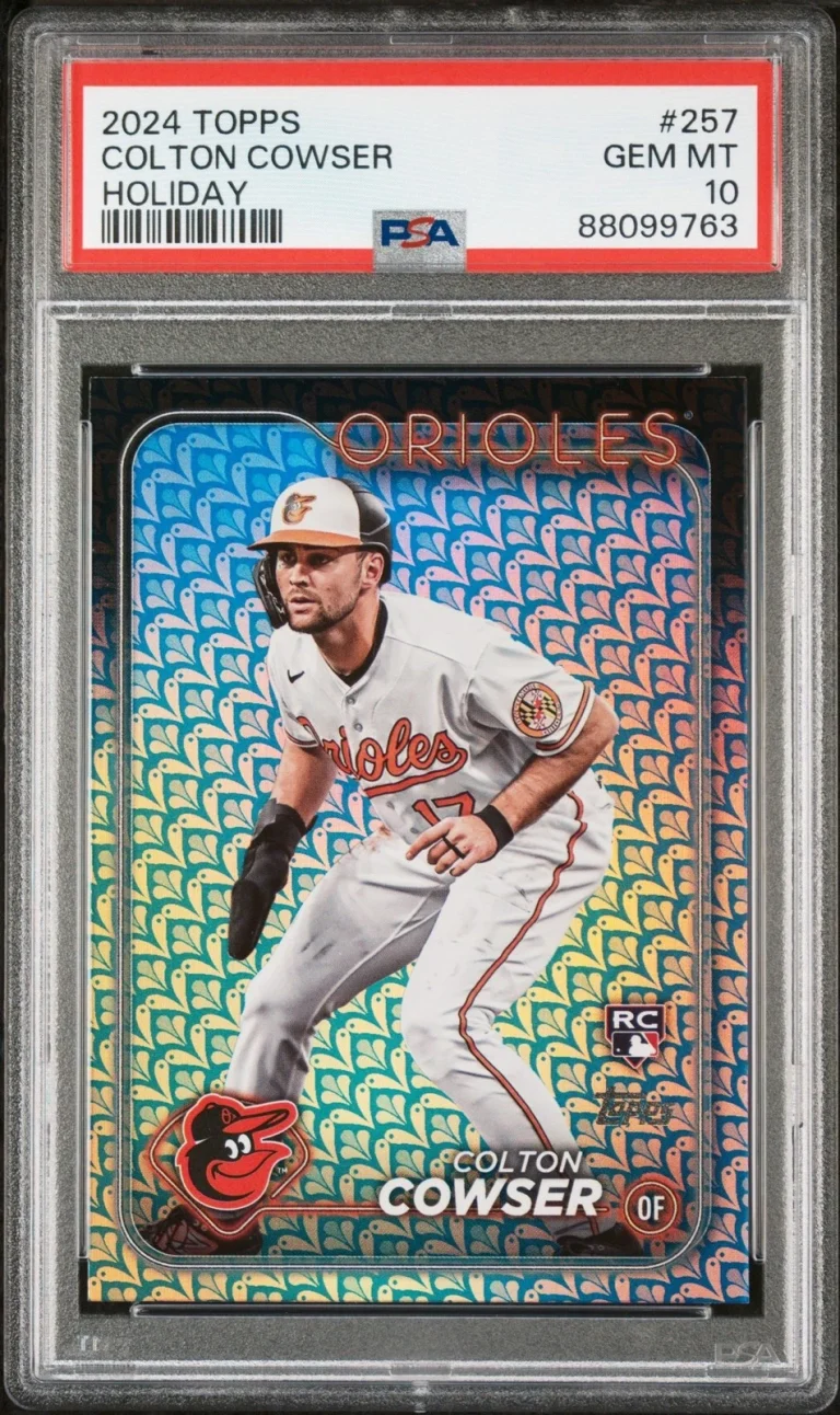 Graded 2024 Topps Colton Cowser #257 Holiday Rookie RC Card PSA 10 Gem