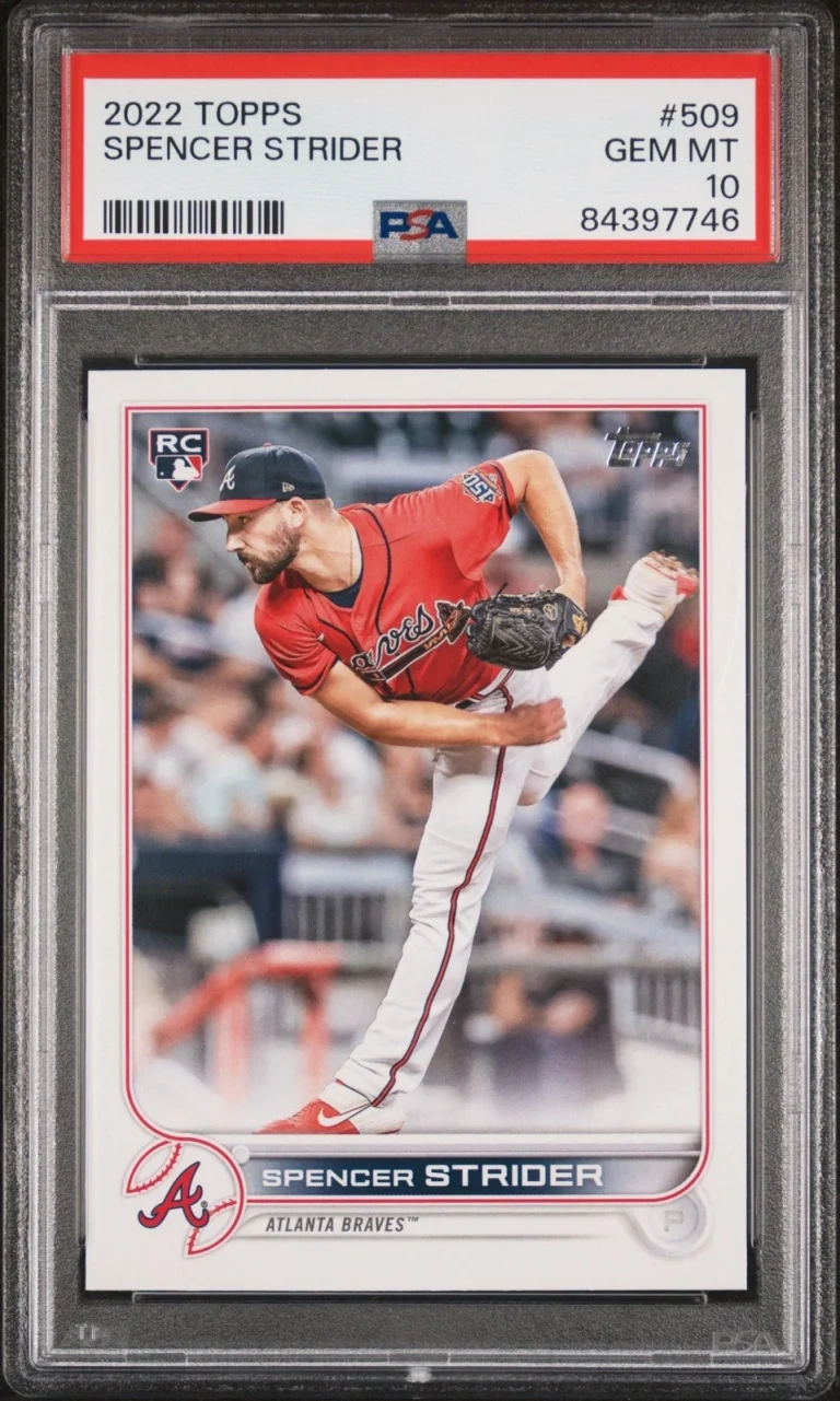 Graded 2022 Topps Spencer Strider #509 Rookie RC Card PSA 10 Gem Mint