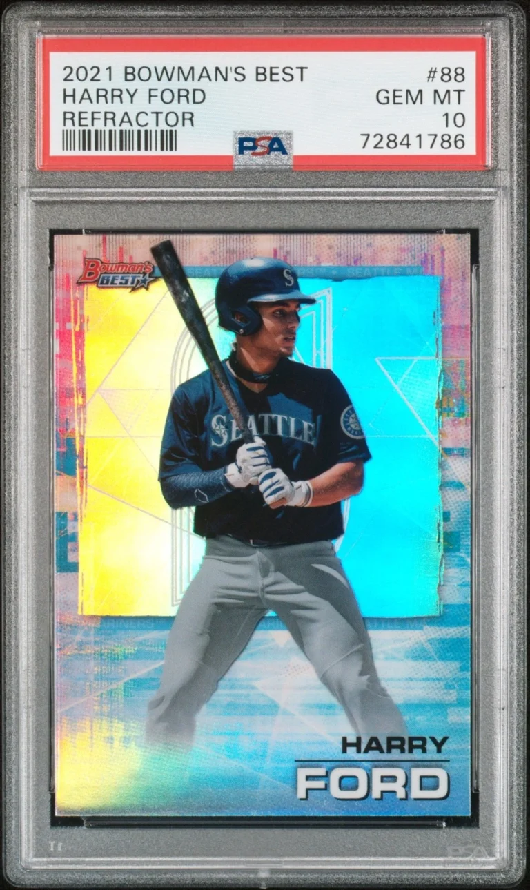 Graded 2021 Topps Bowmans Best Harry Ford #88 Refractor RC Card PSA 10