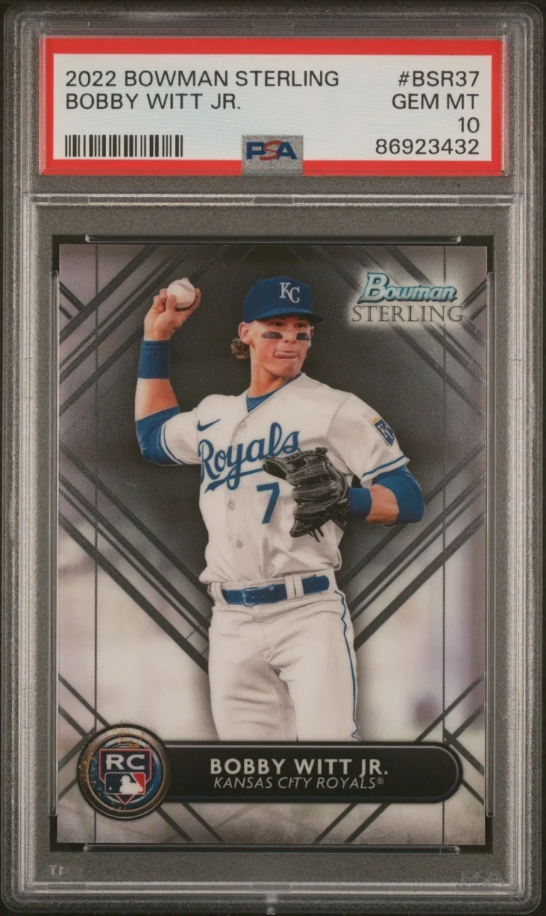 Graded 2022 Topps Bowman Sterling Bobby Witt Jr. #BSR37 RC Card PSA 10