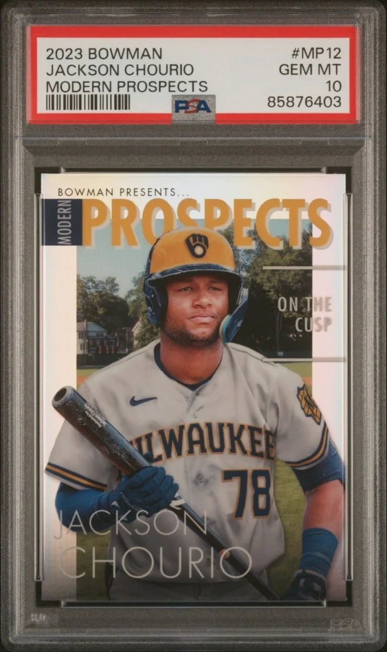 Graded 2023 Bowman Jackson Chourio #MP12 Modern Prospects Card PSA 10
