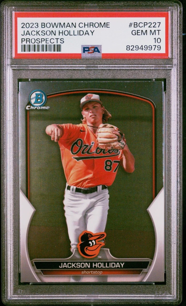 Graded 2023 Bowman Chrome Jackson Holliday #BCP227 Prospect Card PSA 10
