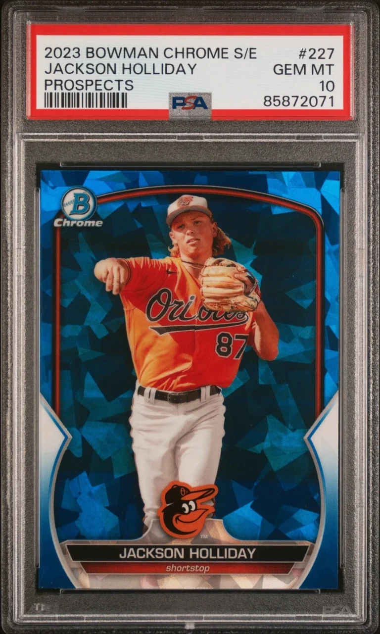 Graded 2023 Bowman Chrome Sapphire Jackson Holliday #227 Card PSA 10