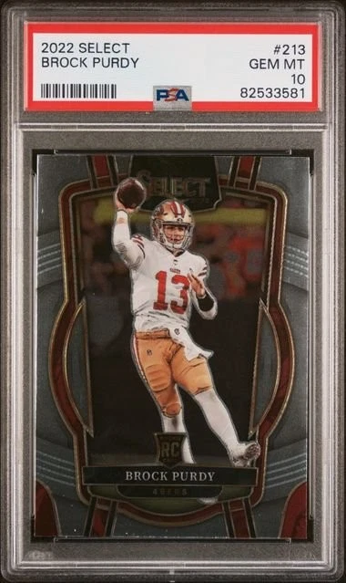 Graded 2022 Panini Select Brock Purdy #213 Rookie Card PSA 10 Gem Mint