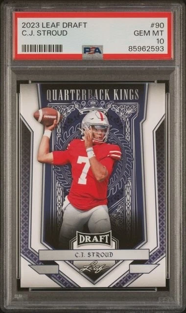 Graded 2023 Leaf Draft CJ Stroud #90 Rookie RC Card PSA 10 Gem Mint