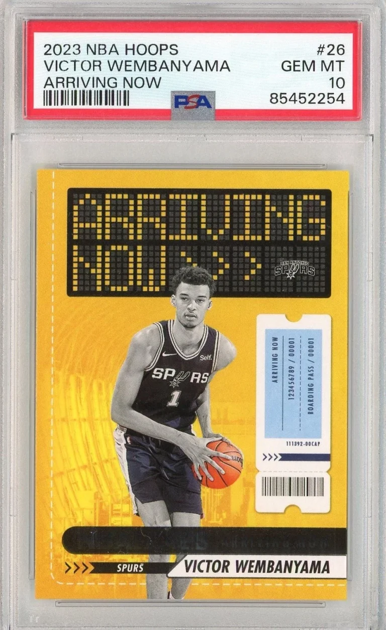 Graded 2023 Hoops Victor Wembanyama #26 Arriving Now RC Card PSA 10