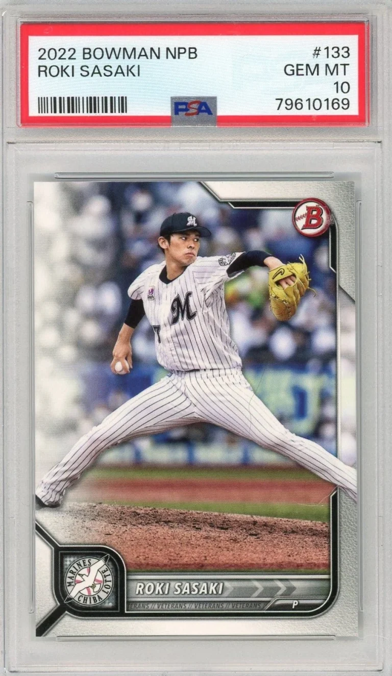 Graded 2022 Topps Bowman NPB Roki Sasaki #133 Rookie RC Card PSA 10 Gem