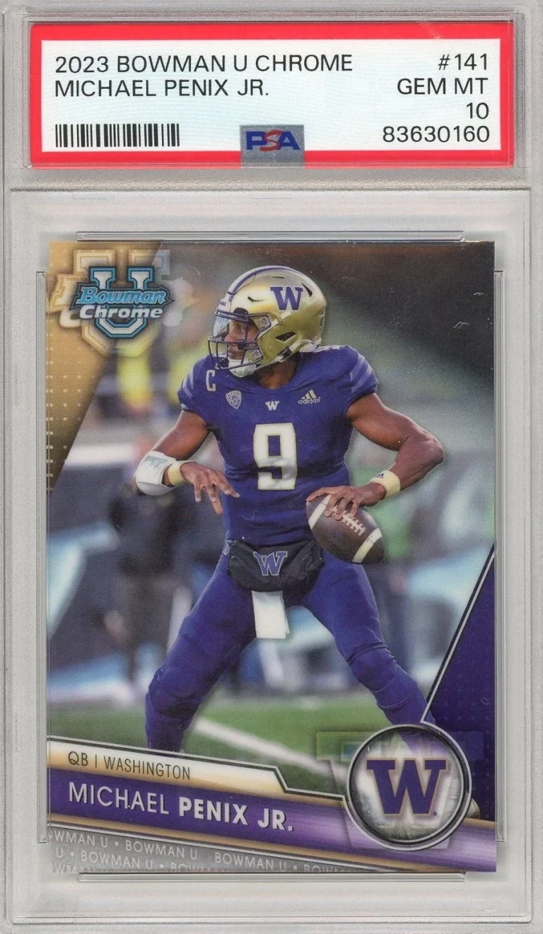 Graded 2023 Bowman U Chrome Michael Penix Jr. #141 Rookie Card PSA 10