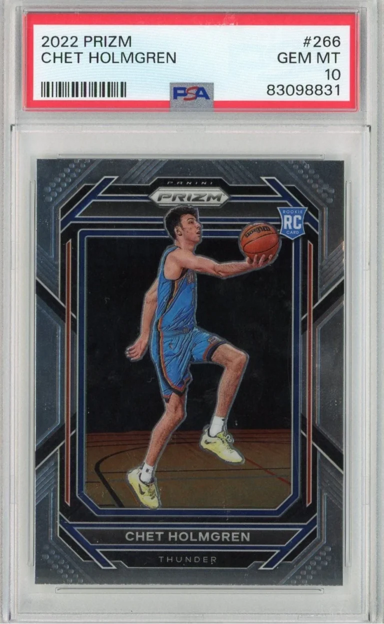 Graded 2022 Panini Prizm Chet Holmgren #266 Rookie RC Card PSA 10 Gem