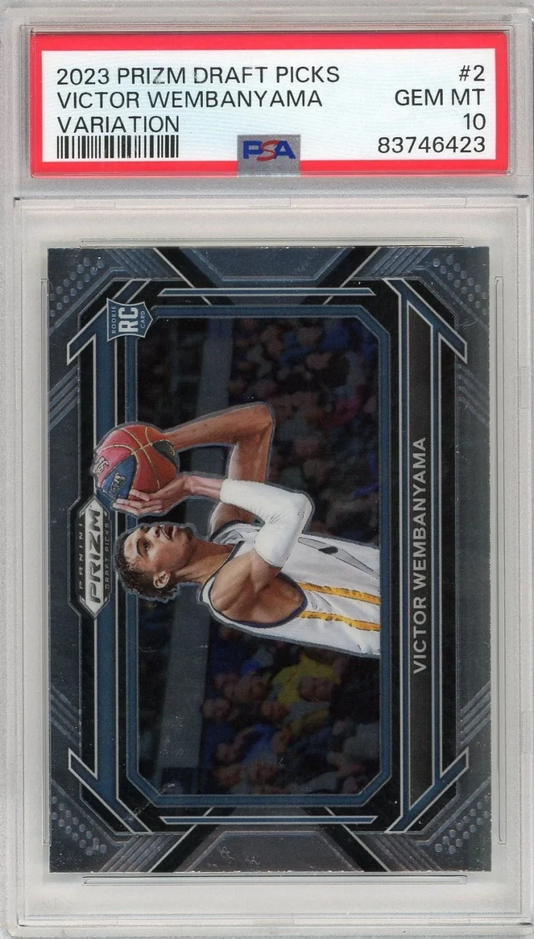 Graded 2023 Prizm Draft Picks Victor Wembanyama #2 Variation Card PSA 10