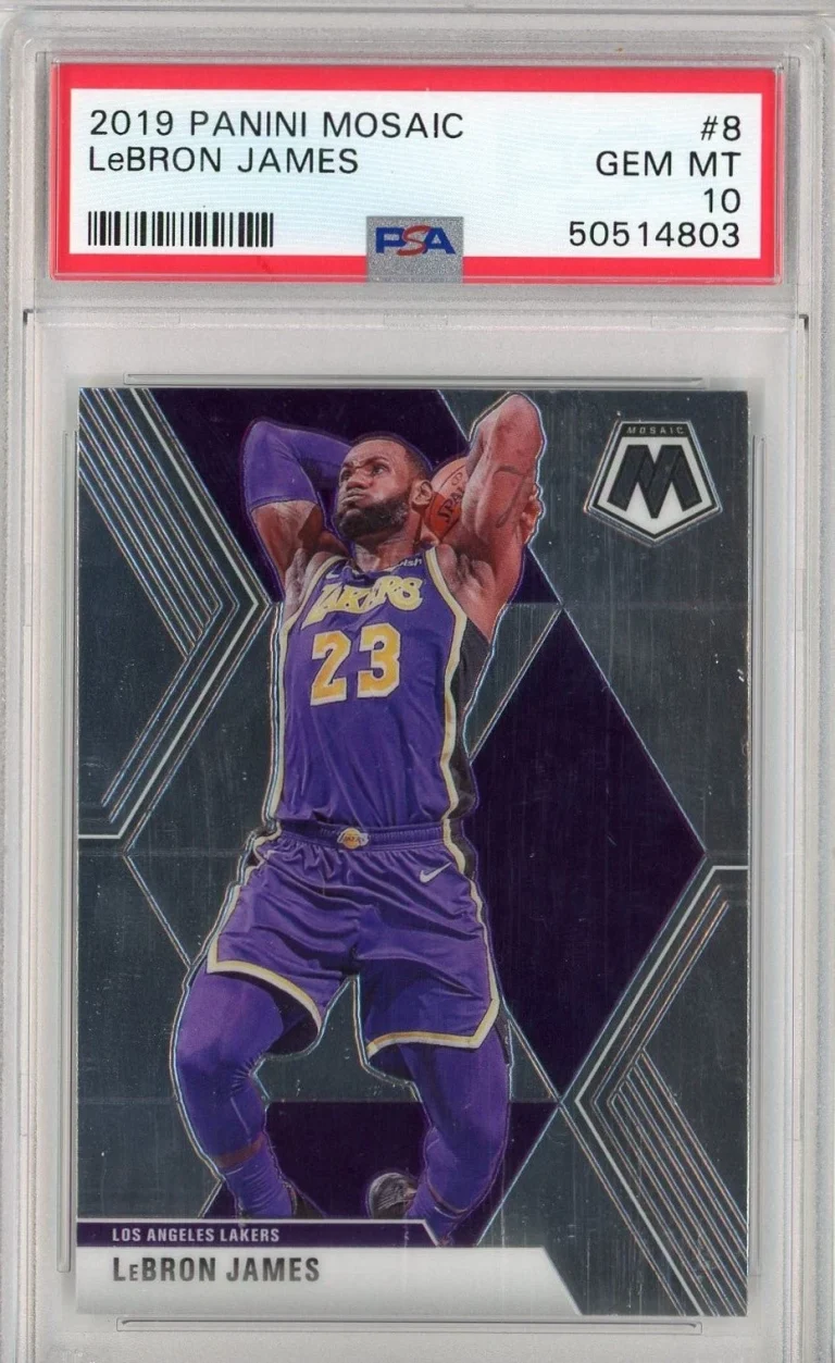 Graded 2019 Panini Mosaic LeBron James #8 Basketball Card PSA 10 Gem Mint