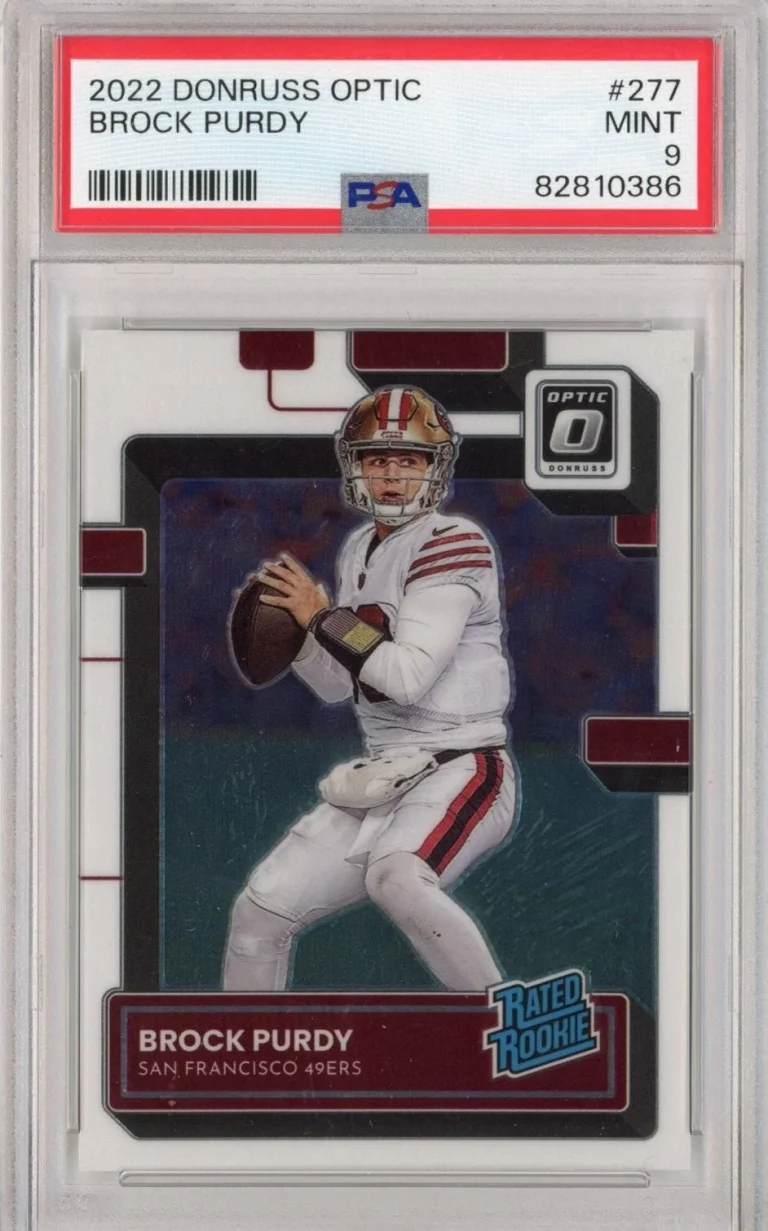 Graded 2022 Panini Donruss Optic Brock Purdy #277 Rookie RC Card PSA 9 Mint