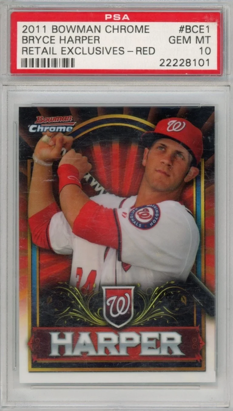 Graded 2011 Topps Bowman Chrome Bryce Harper #BCE1 Red Retail Exclusives RC