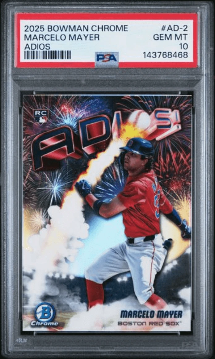 Graded 2025 Topps Bowman Chrome Marcelo Mayer #AD2 Adios Rookie Card PSA 10