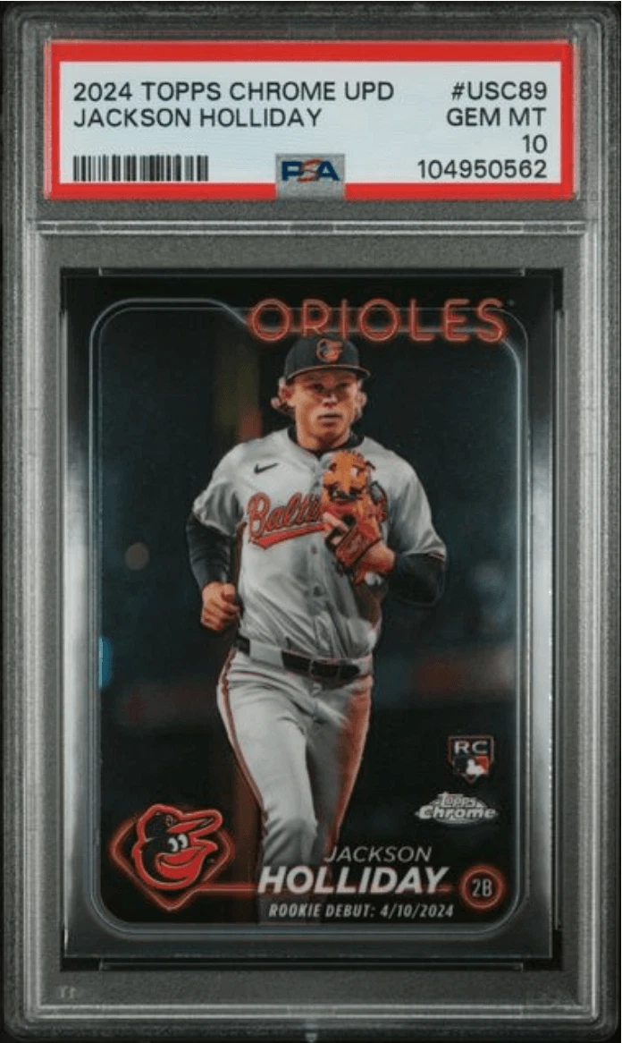 Graded 2024 Topps Chrome Update Jackson Holliday #USC89 Rookie Card PSA 10