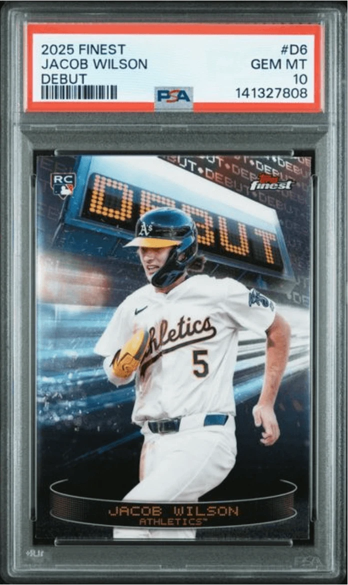 Graded 2025 Topps Finest Jacob Wilson #D6 Debut Rookie Card PSA 10