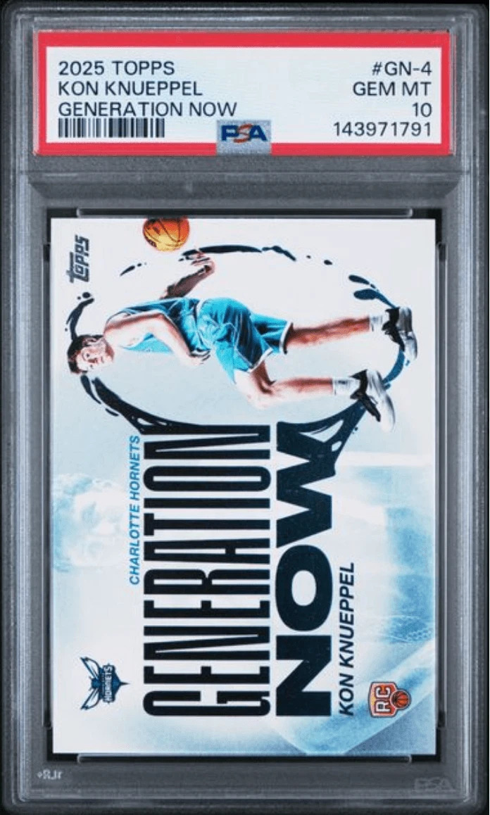 Graded 2025 Topps Kon Knueppel #GN4 Generation Now Rookie Card PSA 10
