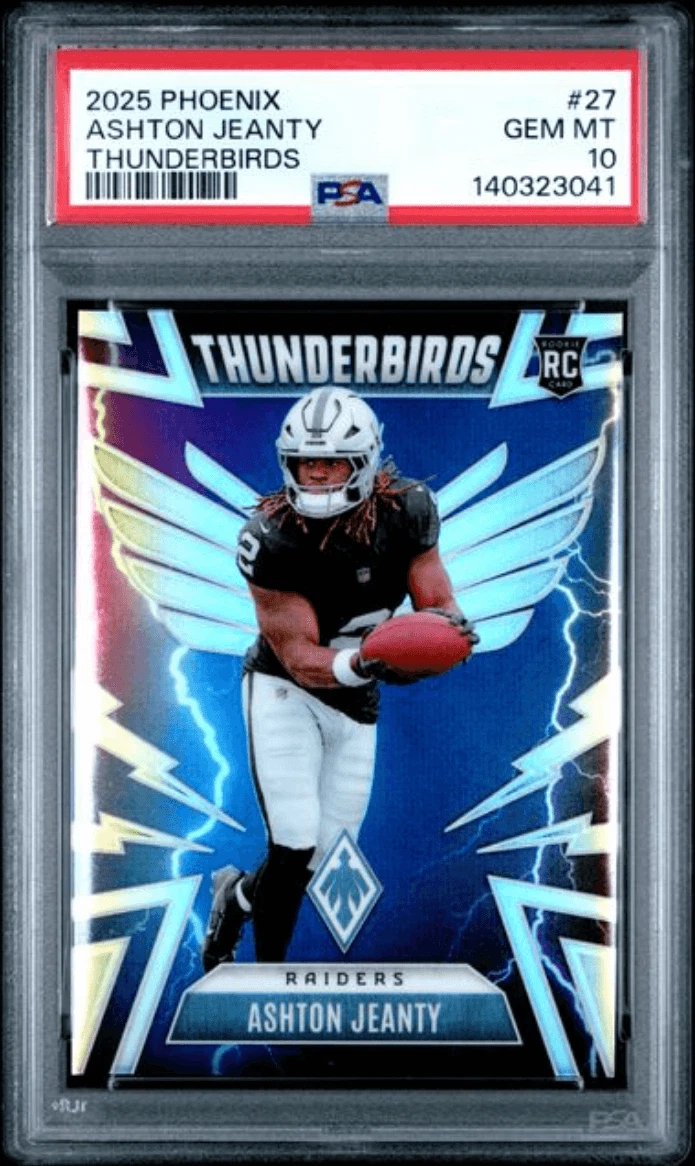 Graded 2025 Panini Phoenix Ashton Jeanty 27 Thunderbirds Rookie Card PSA 10