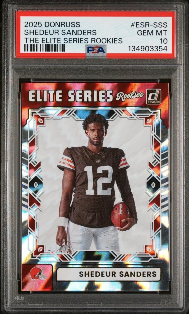 Graded 2025 Donruss Shedeur Sanders #ESRSSS Elite Series RC Card PSA 10