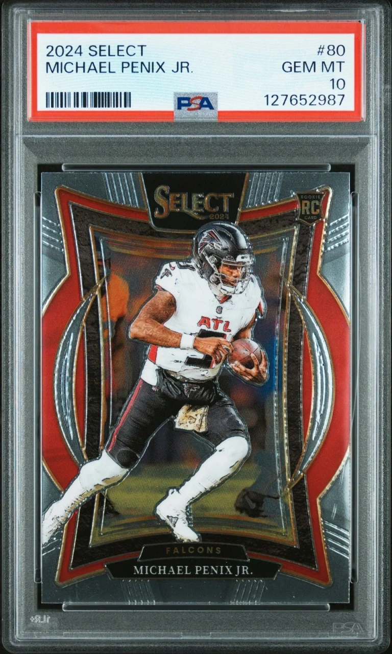 Graded 2024 Panini Select Michael Penix Jr. #80 Rookie RC Card PSA 10