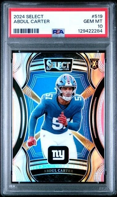 Graded 2024 Panini Select XRC Abdul Carter #519 Rookie RC Card PSA 10