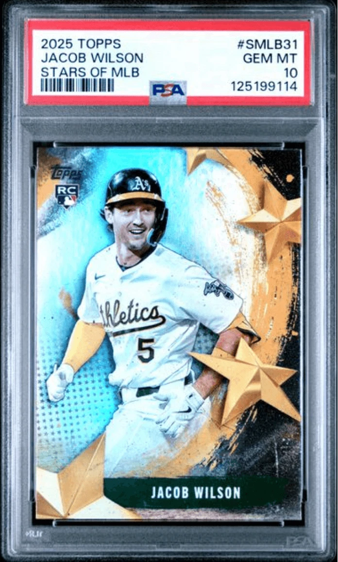 Graded 2025 Topps Jacob Wilson #SMLB31 Stars of MLB Rookie Card PSA 10 Mint