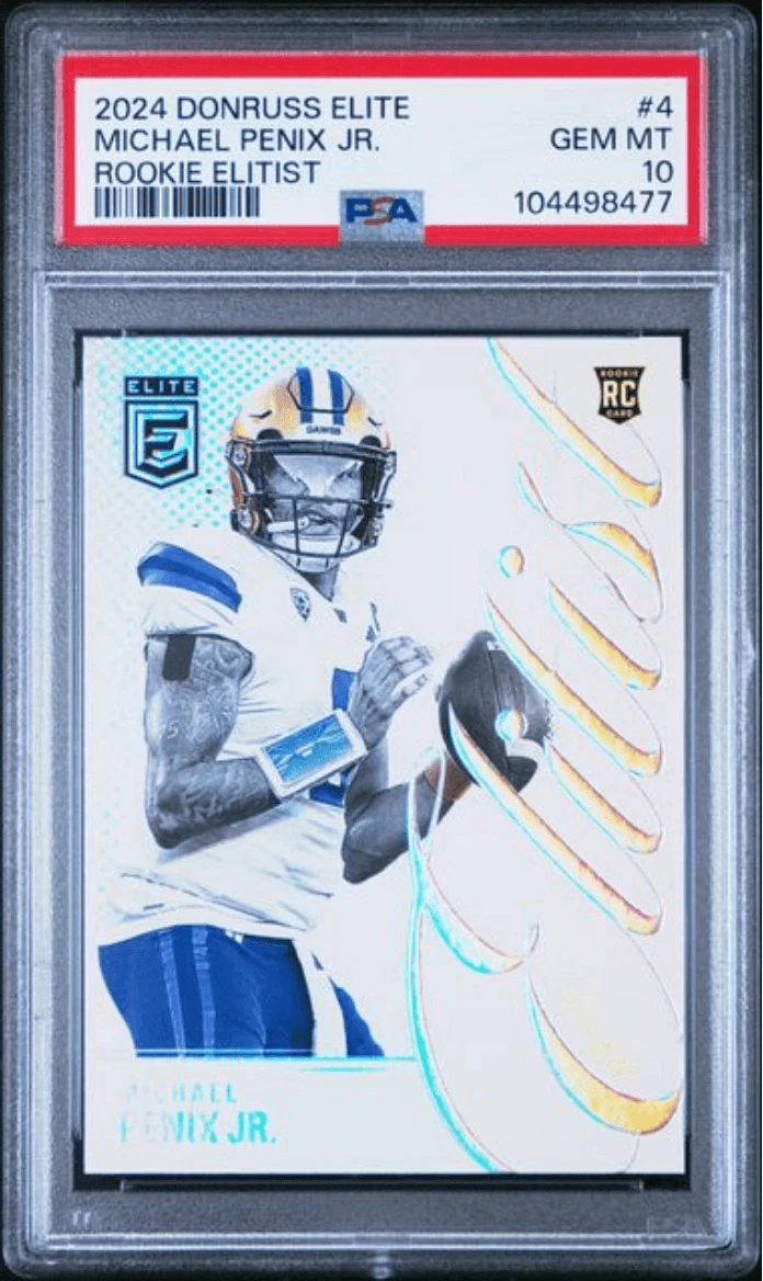 Graded 2024 Donruss Elite Michael Penix Jr #4 Elitist RC Card PSA 10