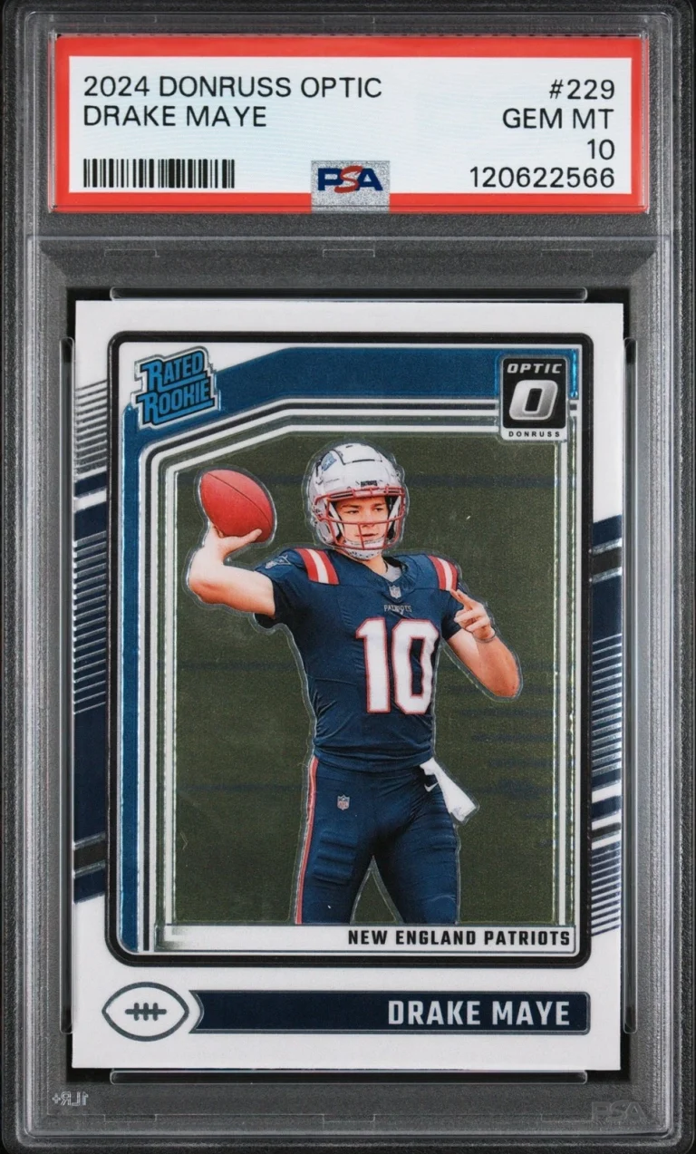 Graded 2024 Panini Donruss Optic Drake Maye #229 Rookie RC Card PSA 10