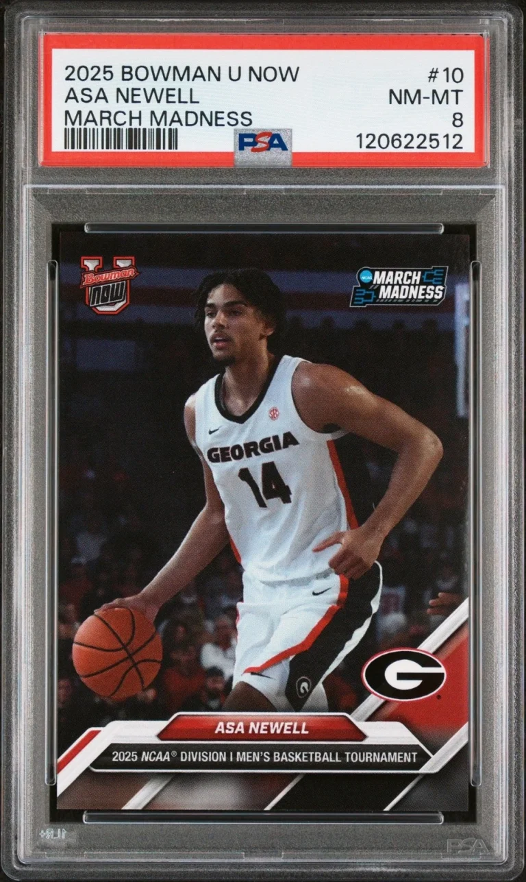 Graded 2025 Bowman U Now Asa Newell #10 March Madness RC Card PSA 8