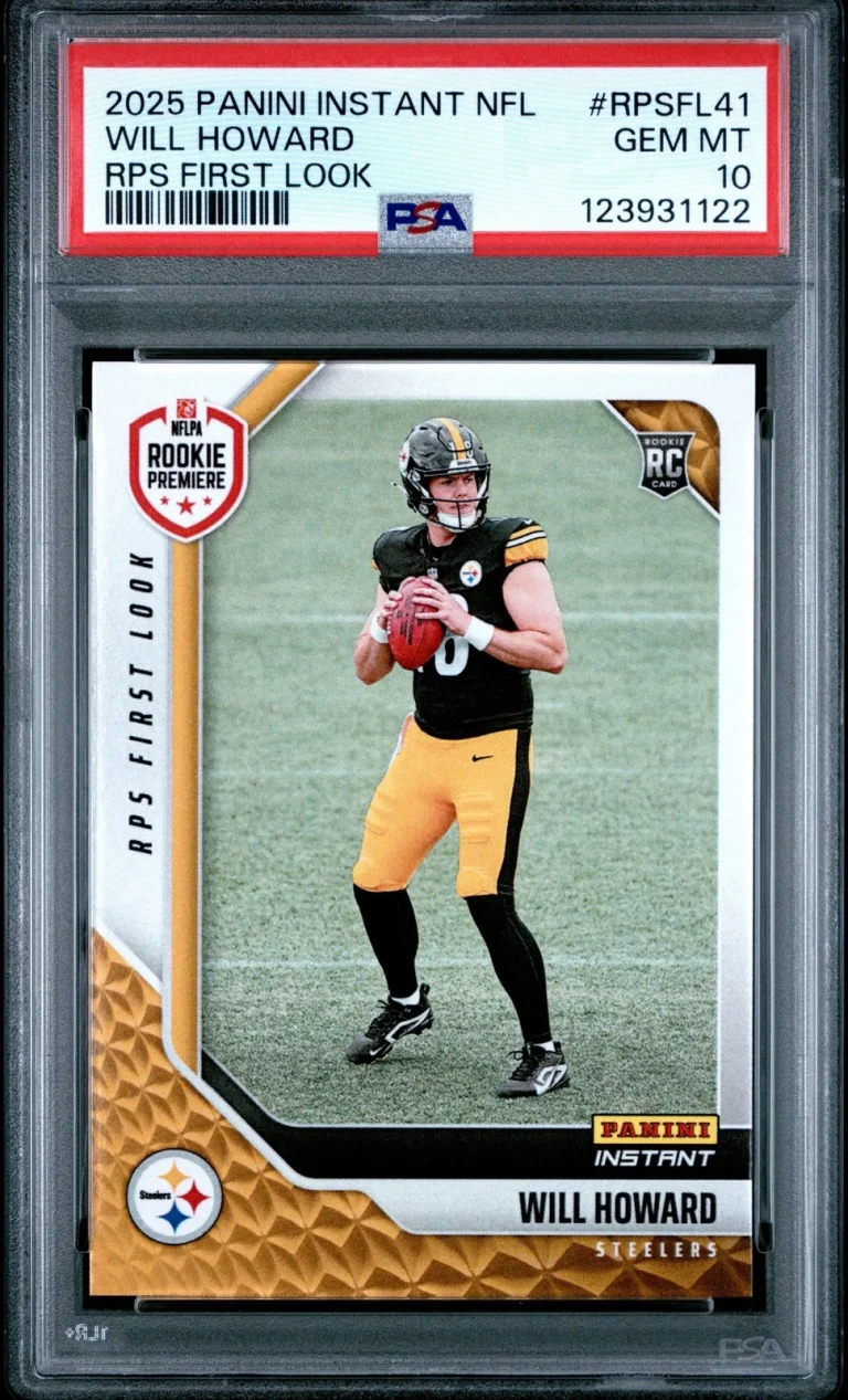 Graded 2025 Panini Will Howard #RPSFL41 RPS First Look RC Card PSA 10