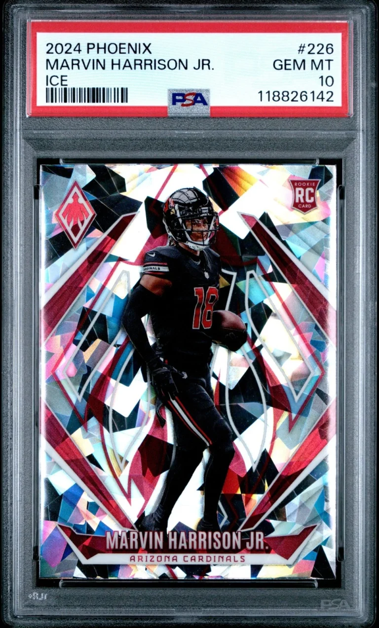 Graded 2024 Panini Phoenix Marvin Harrison Jr #226 Ice RC Card PSA 10