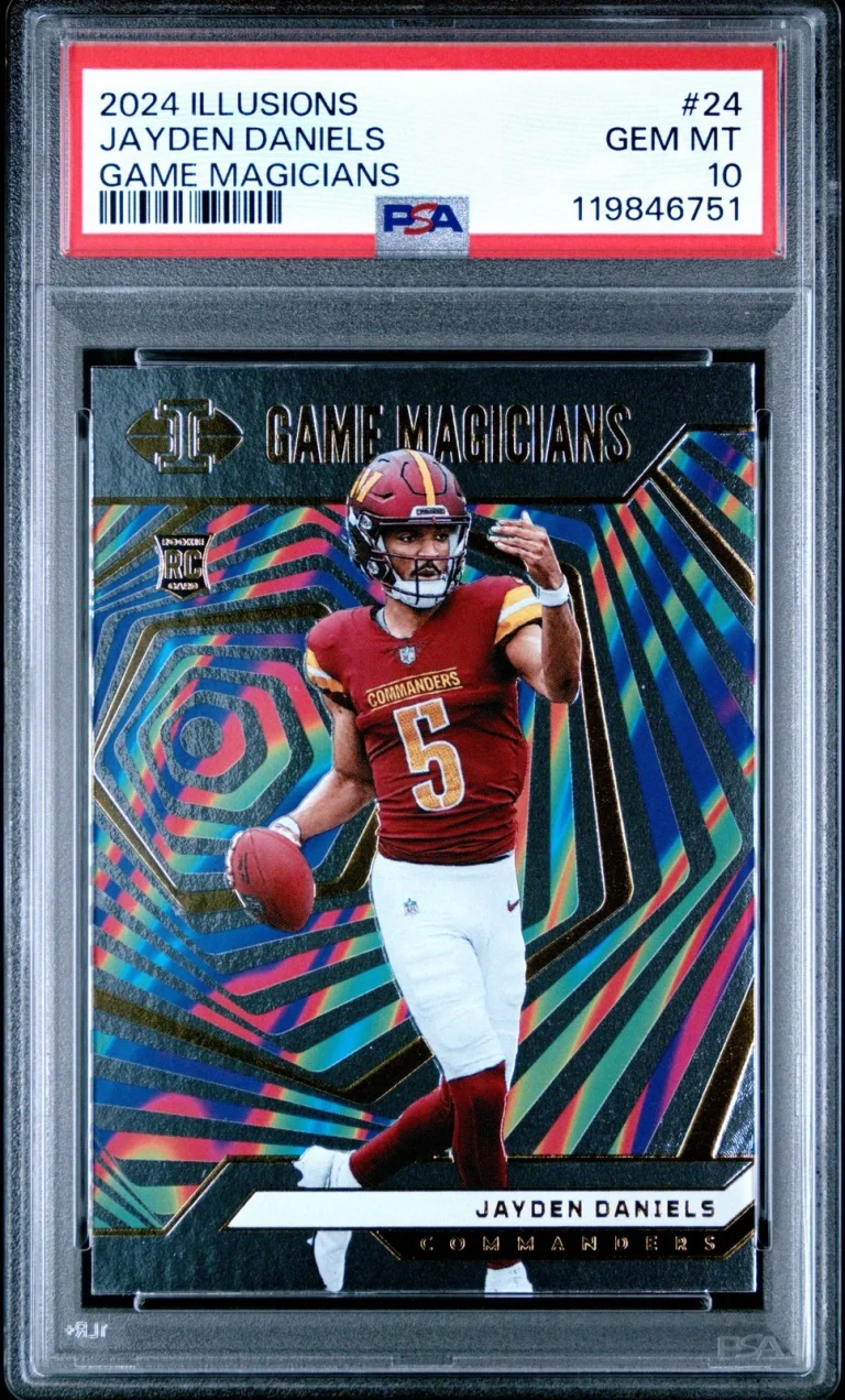 Graded 2024 Illusions Jayden Daniels #24 Game Magicians RC Card PSA 10