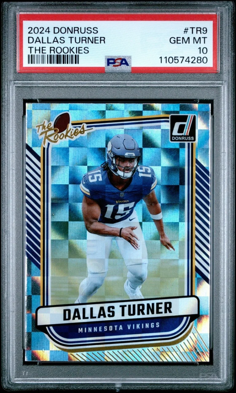 Graded 2024 Panini Donruss Dallas Turner #TR9 The Rookies Card PSA 10