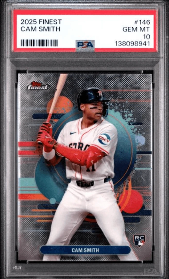 Graded 2025 Topps Finest Cam Smith #146 Rookie RC Card PSA 10 Gem Mint