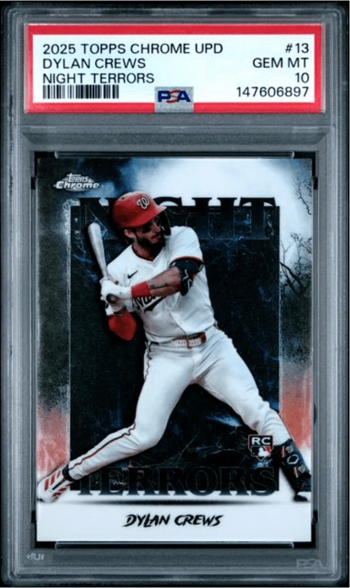 Graded 2024 Topps Chrome Upd Dylan Crews #13 Night Terrors Card PSA 10