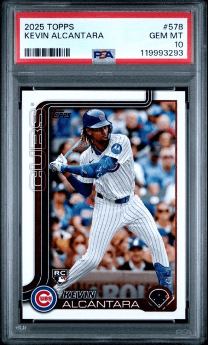 Graded 2025 Topps Kevin Alcantara #578 Rookie RC Card PSA 10 Gem Mint