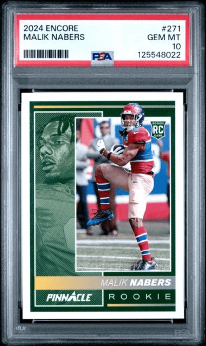 Graded 2024 Panini Encore Malik Nabers #271 Rookie RC Card PSA 10 Mint