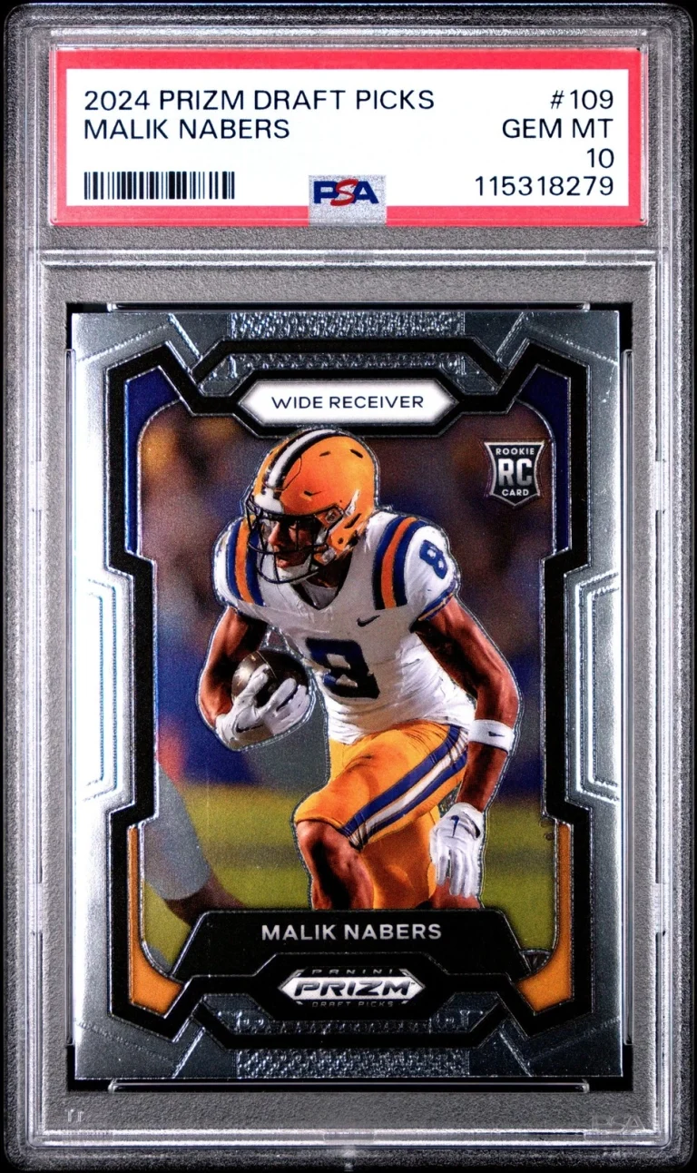 Graded 2024 Panini Prizm DP Malik Nabers #109 Rookie RC Card PSA 10